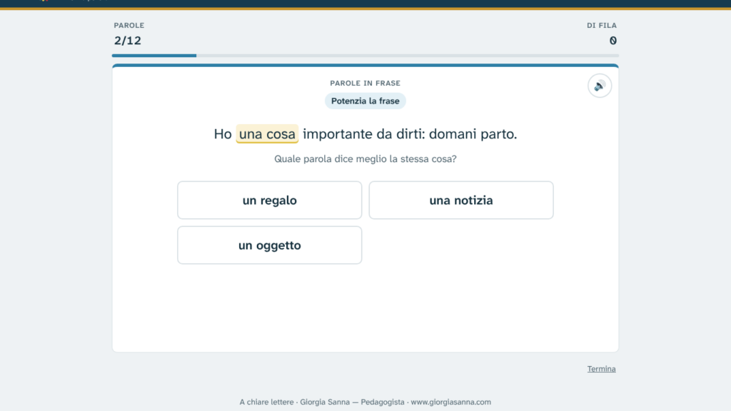 Giordi, In altre parole: una parola da sostituire nella frase
