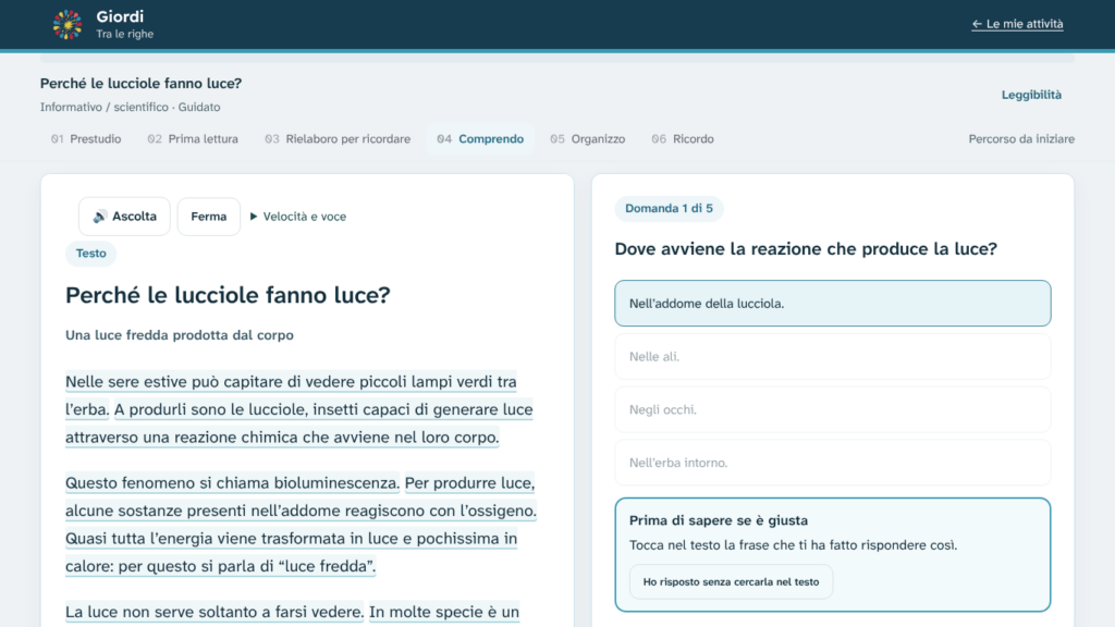 Giordi, Tra le righe: una domanda con «tocca la frase»